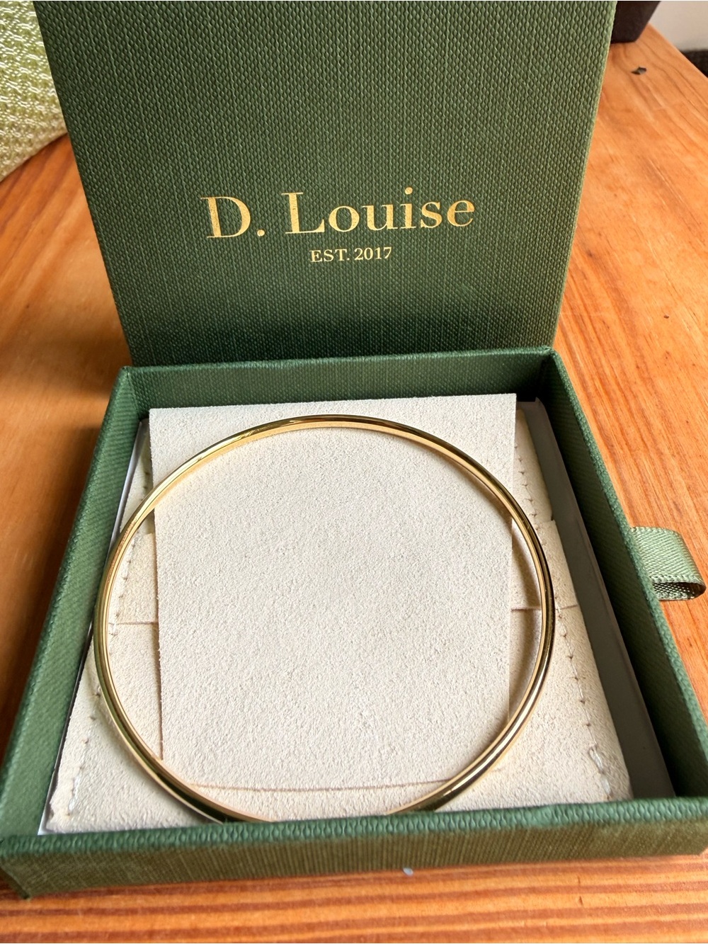 D. Louise Gold Slim Bangle Bracelet - Picture 3 of 5